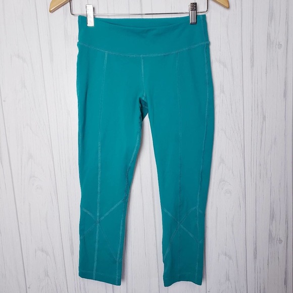 Prana Prism Capri Leggings Green Small - Picture 1 of 8
